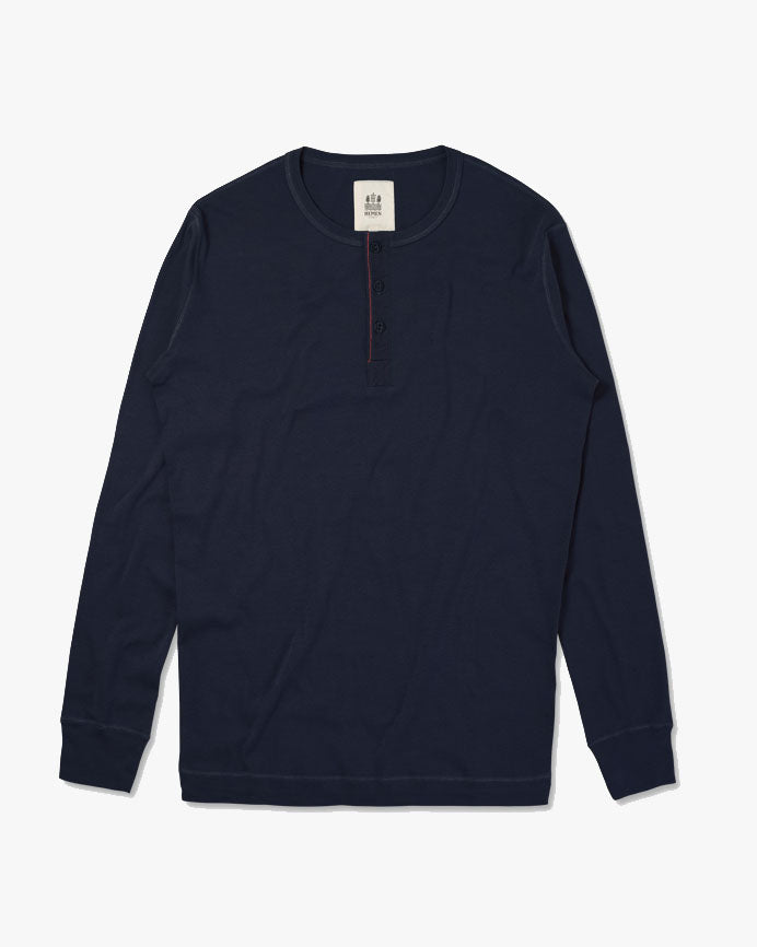 Hemen Biarritz Harri L/S Henley - Deep Marine | Hemen Biarritz Underwear | JEANSTORE