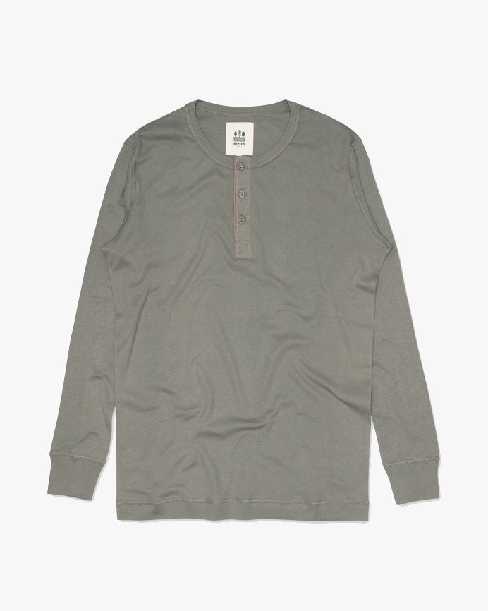 Hemen Biarritz Harri L/S Henley - Slate Green | Hemen Biarritz Underwear | JEANSTORE