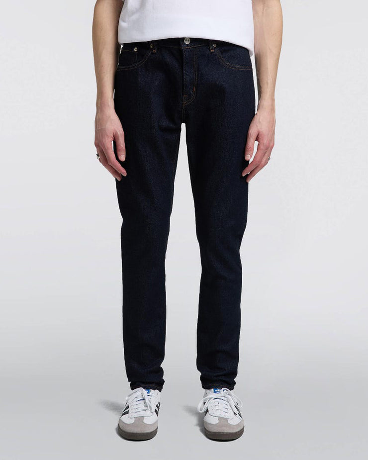 Edwin Made In Japan Skinny Mens Jeans - 13oz Kaihara Pure Indigo Stretch Denim / Blue Rinsed