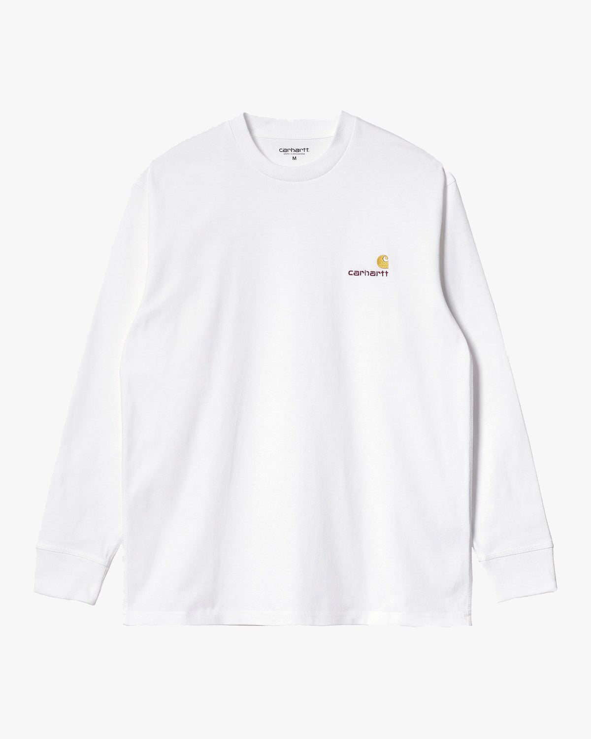 Carhartt WIP L/S American Script Tee - White | Carhartt WIP T Shirts | JEANSTORE