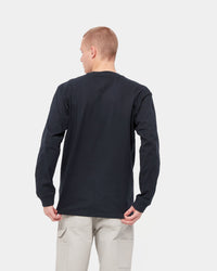 Carhartt WIP L/S Chase Tee - Dark Navy / Gold | Carhartt WIP T Shirts | JEANSTORE