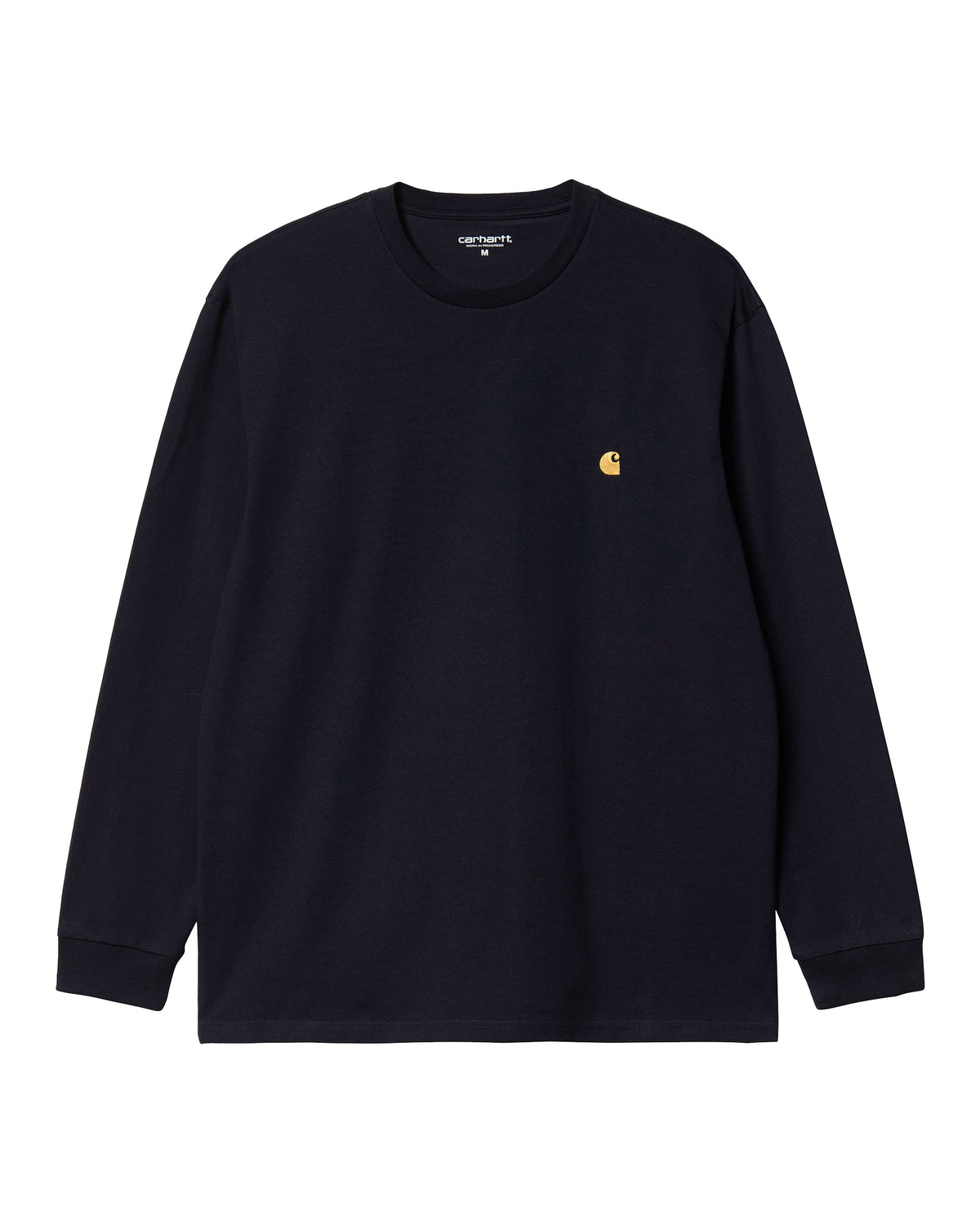 Carhartt WIP L/S Chase Tee - Dark Navy / Gold | Carhartt WIP T Shirts | JEANSTORE