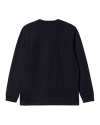 Carhartt WIP L/S Chase Tee - Dark Navy / Gold | Carhartt WIP T Shirts | JEANSTORE