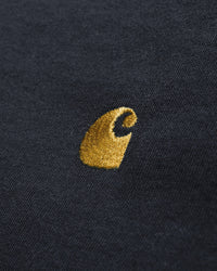 Carhartt WIP L/S Chase Tee - Dark Navy / Gold | Carhartt WIP T Shirts | JEANSTORE