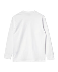 Carhartt WIP L/S Chase Tee - White / Gold | Carhartt WIP T Shirts | JEANSTORE