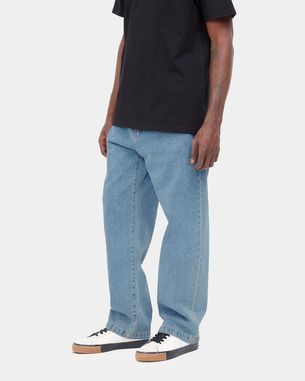 Carhartt WIP Landon Pant Loose Fit Mens Jeans - Blue Heavy Stone Wash | Carhartt WIP Jeans | JEANSTORE