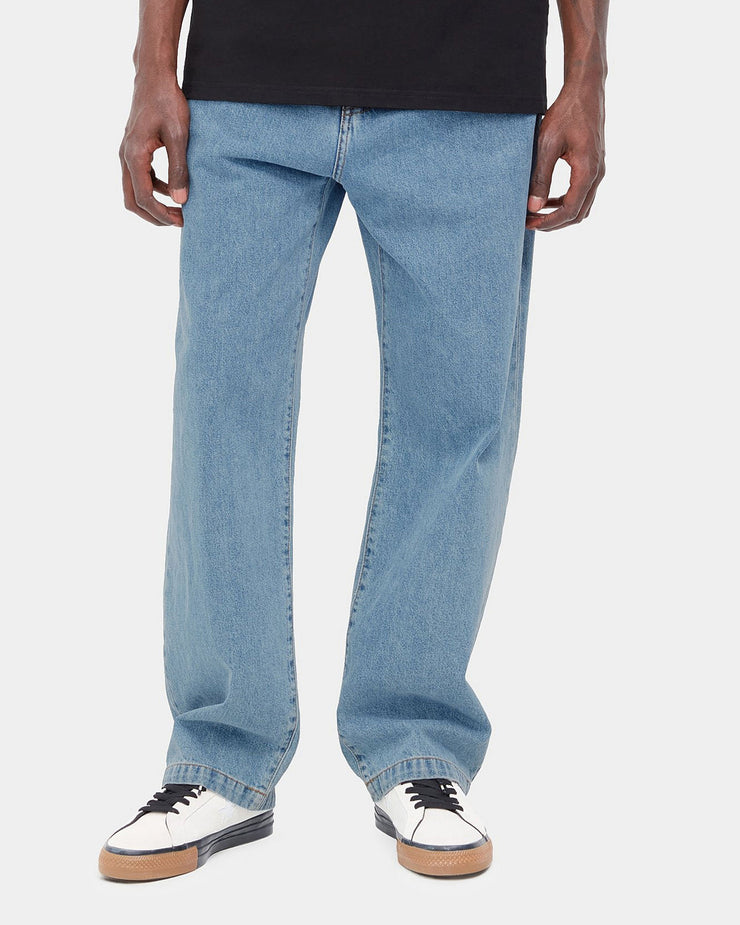 Shop Carhartt WIP Landon Robertson Jeans (black heavy stone wash