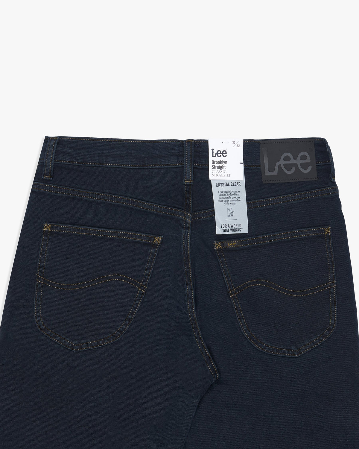 Lee Brooklyn Straight Regular Fit Mens Jeans - Blue Black | Lee Jeans | JEANSTORE