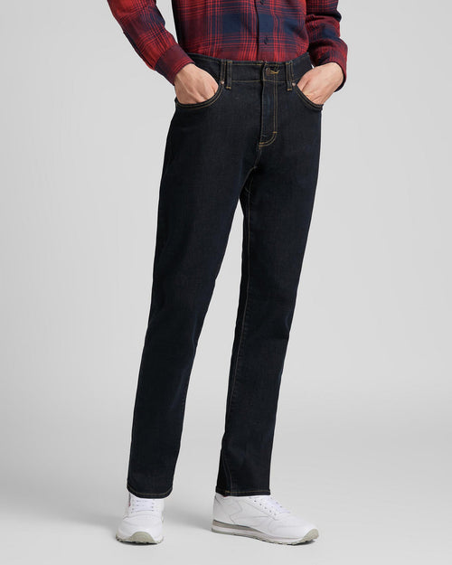 Stretch Denim Pants Lee Men's Big & Tall Extreme Motion Athletic Taper Jeans  - Stretch Denim With Flexible Waistband Men Stretch Jeans [Lee] ジーンズ Extreme Motion Athletic Taper Jean メンズ ブラック 32W x 36L