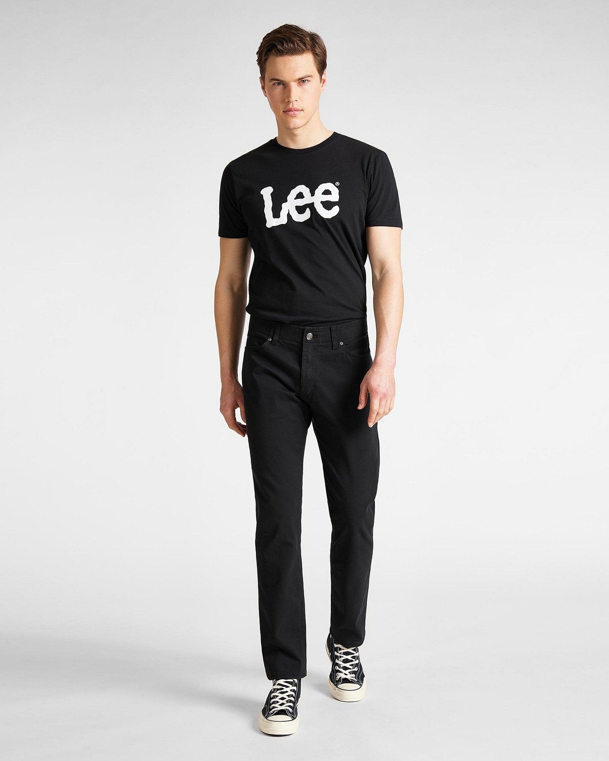 Lee Straight Fit Extreme Motion Cotton Twill Trousers - Black