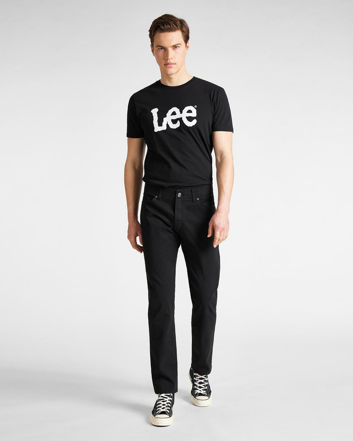 Lee Straight Fit Extreme Motion Mens Cotton Twill Trousers - Black | Lee Chinos & Trousers | JEANSTORE