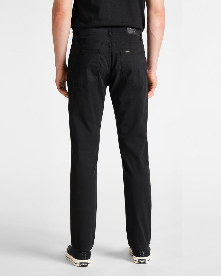 lee straight fit extreme motion mens cotton twill trousers black lee chinos non denim pants