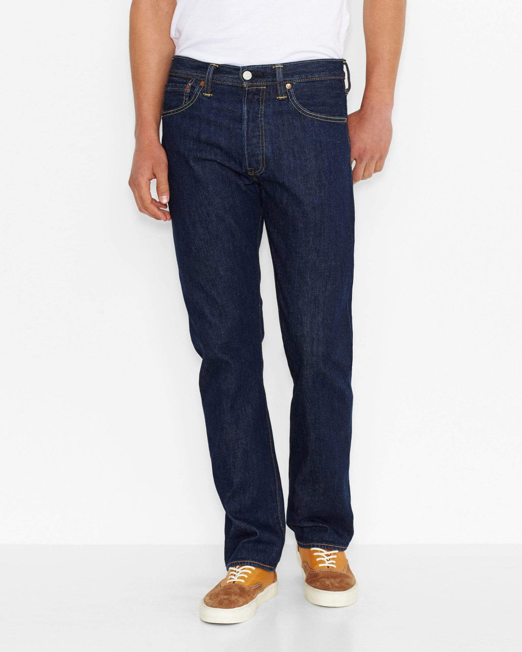 Levis 501 Original Regular Fit Mens Jeans - Onewash Blue - Jeans and ...