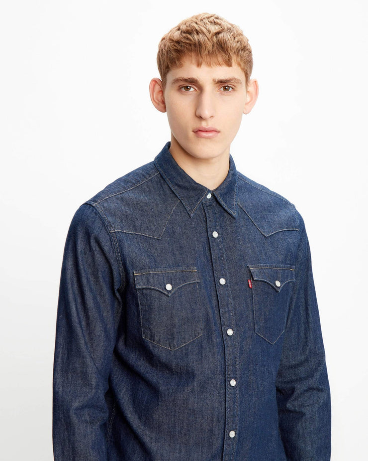Levi's® Barstow Western Standard Shirt - Red Cast Rinse Marbled T2 | Levi's® Shirts | JEANSTORE