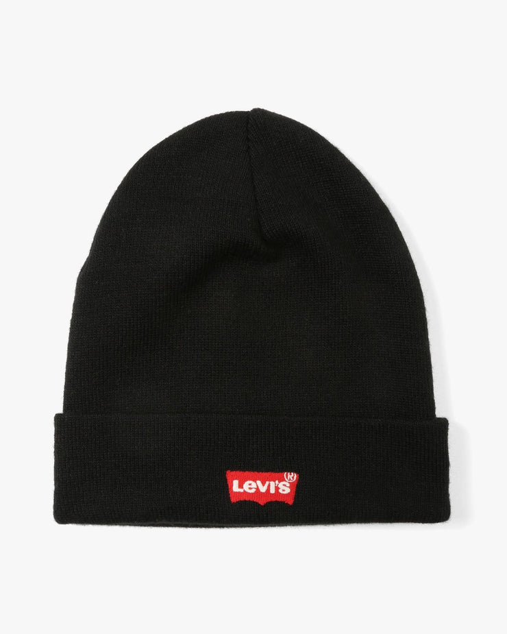 Levi's® Red Batwing Embroidered Slouchy Beanie - Black | Levi's® Hats | JEANSTORE