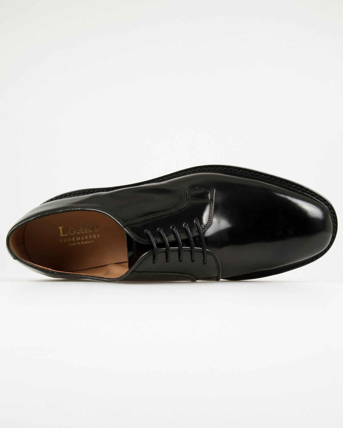 Loake Professional 771B Polished Plain Derby Shoe - Black | Loake Shoemakers Shoes | JEANSTORE