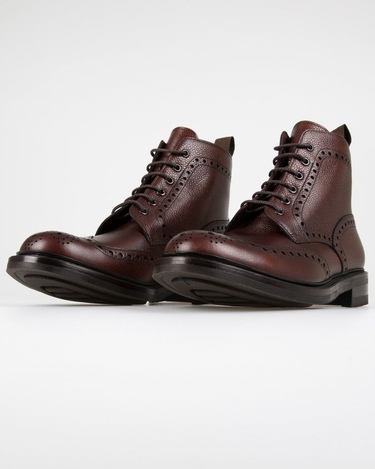 Loake 1880 Country Bedale Brogue Boot - Mahogany Grain | Loake Shoemakers Boots | JEANSTORE