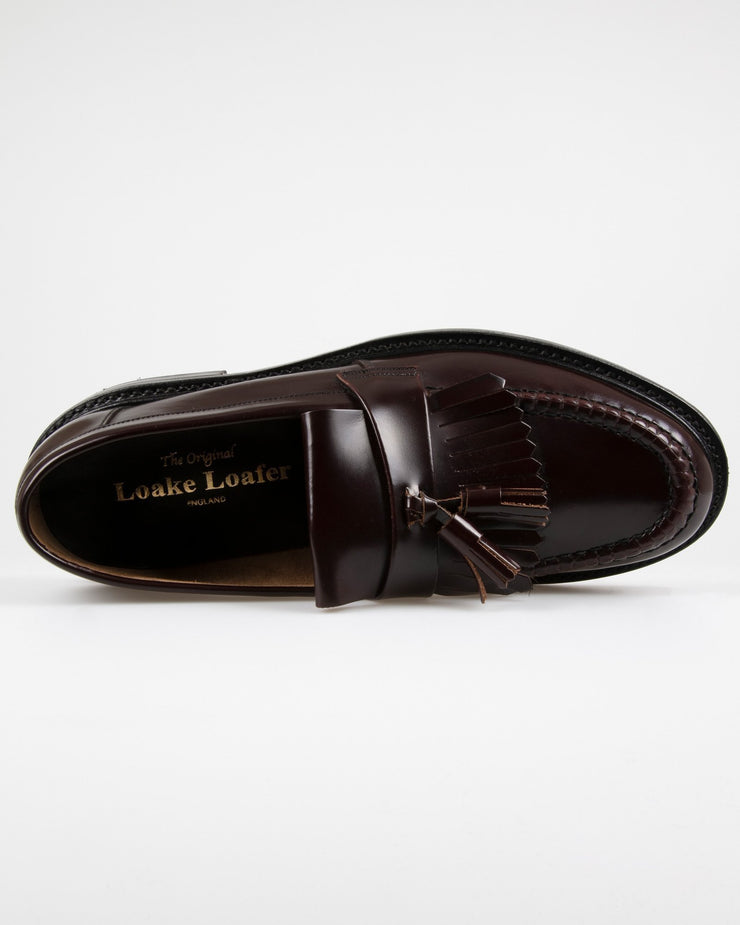 Loake Professional Brighton Polished Tassel Loafer - Burgundy | Loake Shoemakers Shoes | JEANSTORE