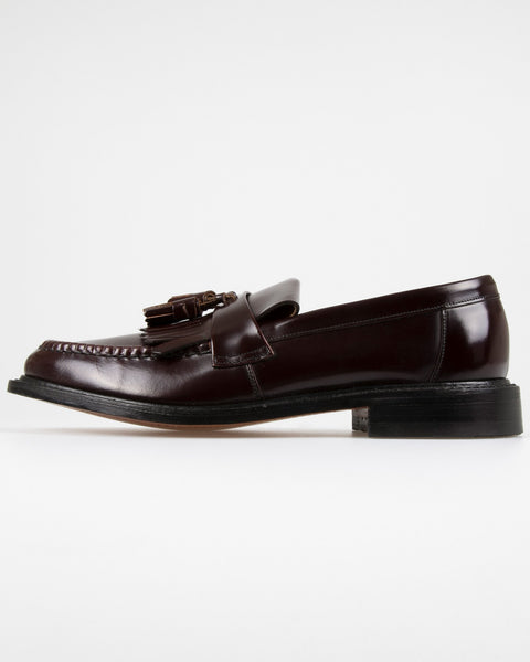 Loake Brighton Polished Tassel Loafer Burgundy JEANSTORE