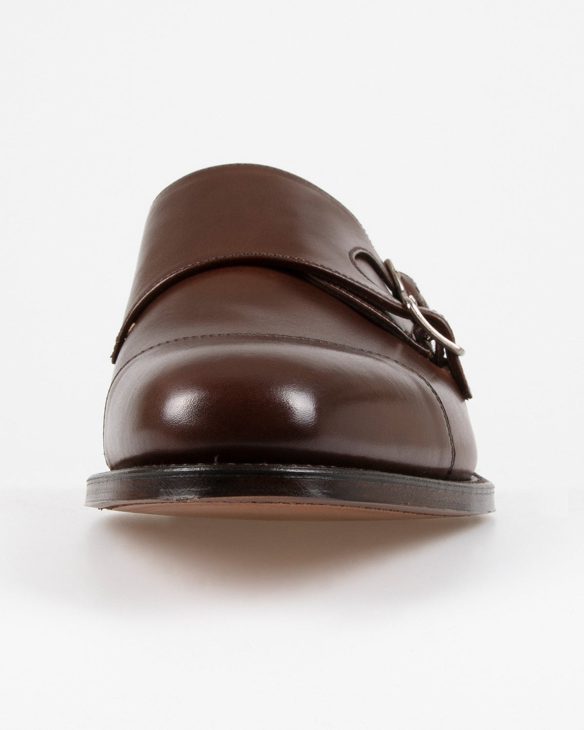 Loake 1880 Classic Cannon Calf Leather Twin Buckle Monk Shoe - Dark Brown | Loake Shoemakers Shoes | JEANSTORE
