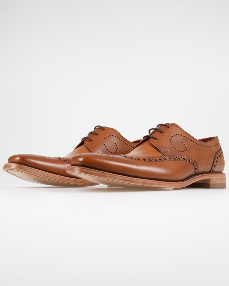 Loake Design Kruger Derby Brogue - Tan | Loake Shoemakers Shoes | JEANSTORE