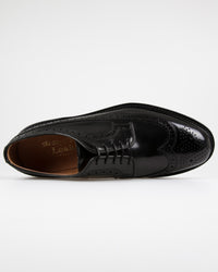 Loake Professional Royal Polished Long Wing Brogue - Black | Loake Shoemakers Shoes | JEANSTORE