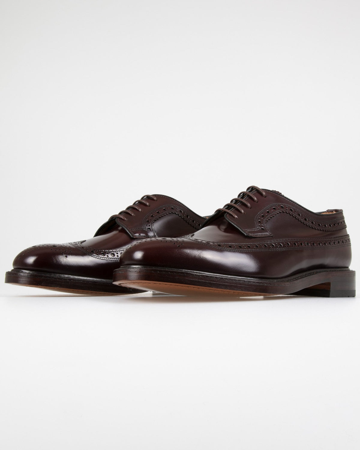 Loake Professional Royal Polished Long Wing Brogue - Oxblood | Loake Shoemakers Shoes | JEANSTORE