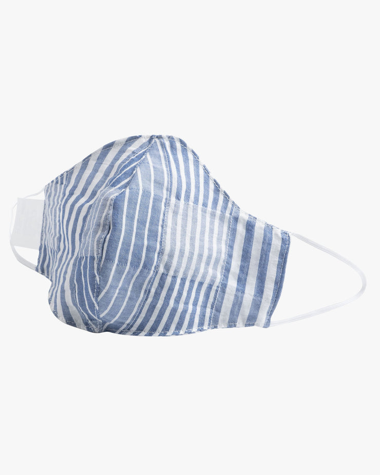 Naked & Famous Denim Protection Face Mask - Striped Windowpane / Blue | Naked & Famous Denim Miscellaneous | JEANSTORE