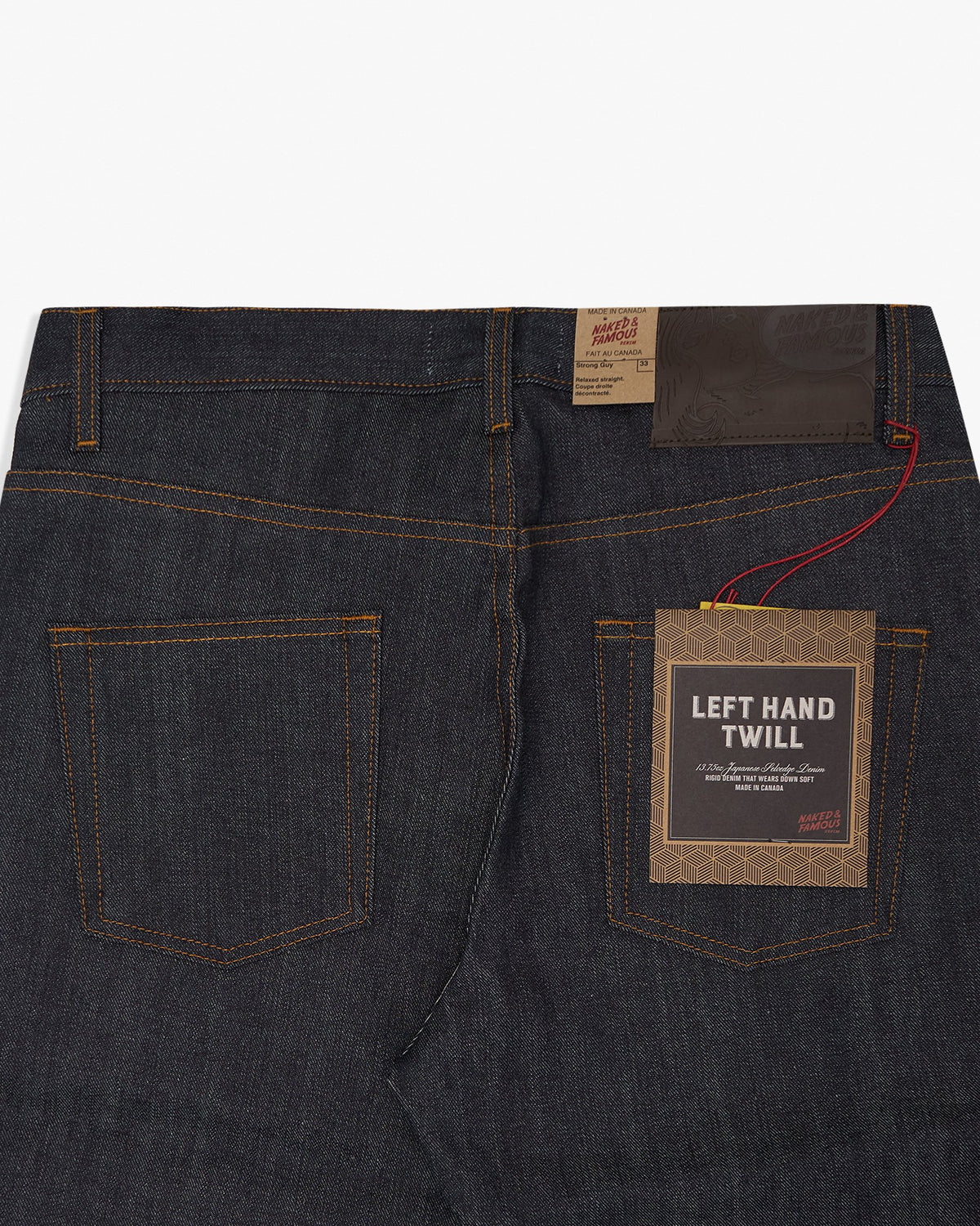 Naked & Famous Denim Strong Guy Relaxed Straight Mens Jeans - Left Hand Twill Selvedge | Naked & Famous Denim Jeans | JEANSTORE