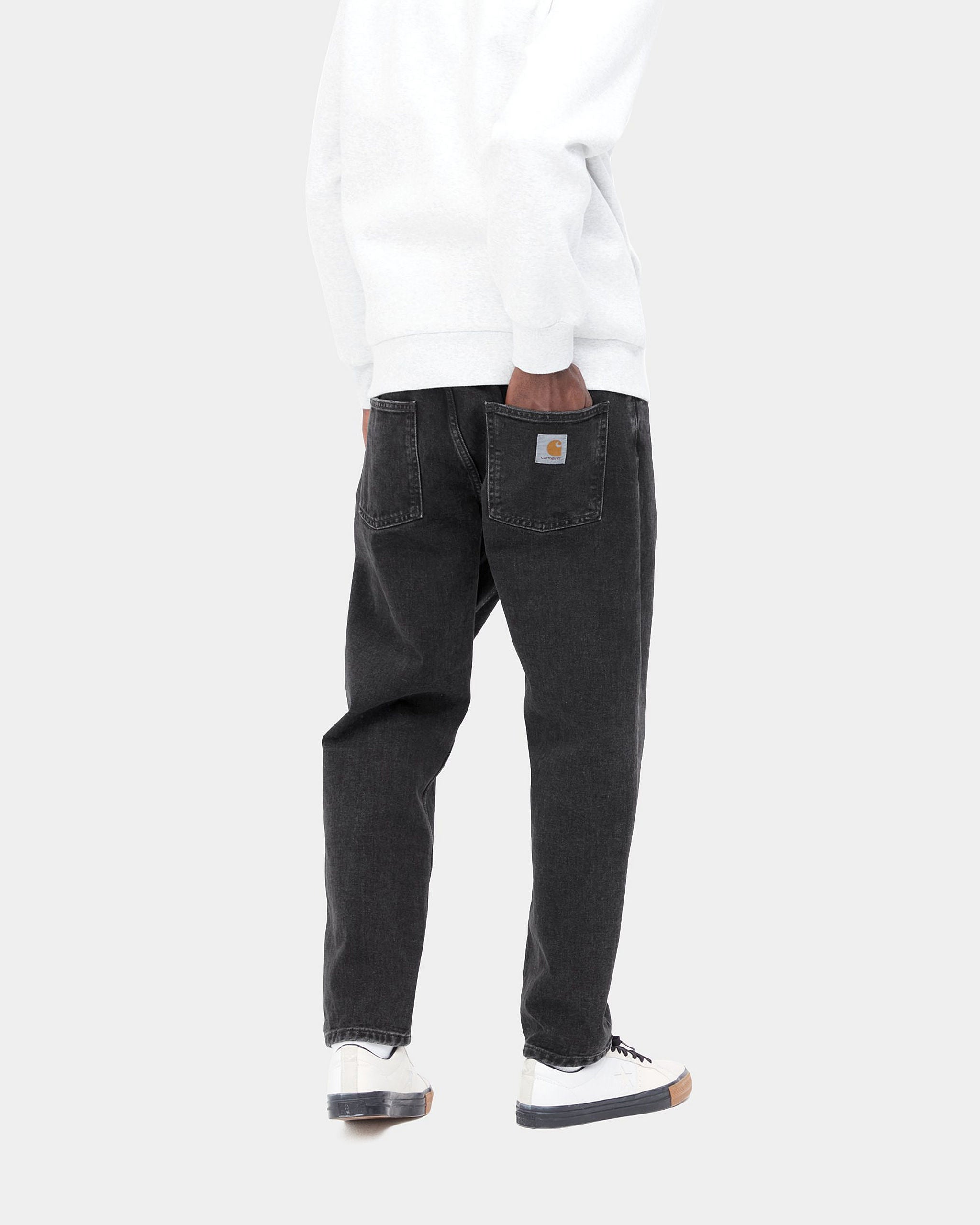 Carhartt WIP Newel Pant Relaxed Tapered Mens Jeans - Black Stone Washe