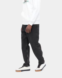 Carhartt WIP Newel Pant Relaxed Tapered Mens Jeans - Black Stone Washed | Carhartt WIP Jeans | JEANSTORE