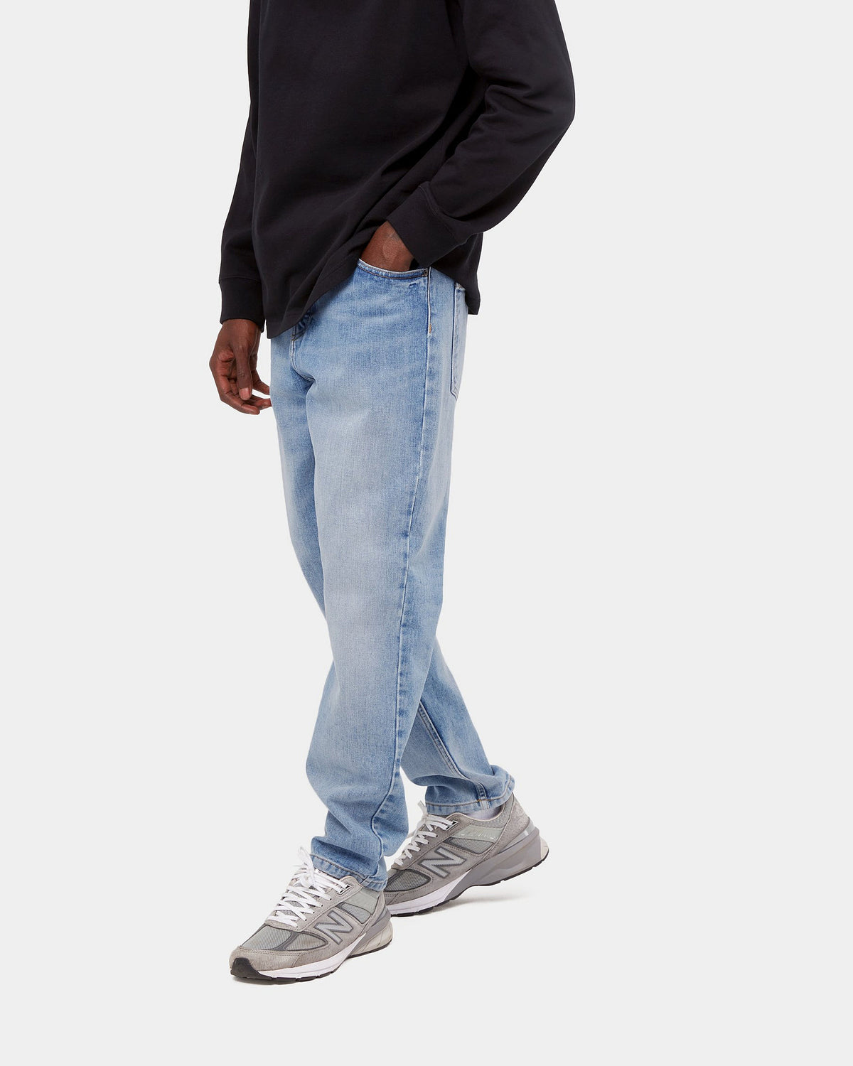Carhartt WIP Newel Pant Relaxed Tapered Mens Jeans - Blue Light Used Wash | Carhartt WIP Jeans | JEANSTORE
