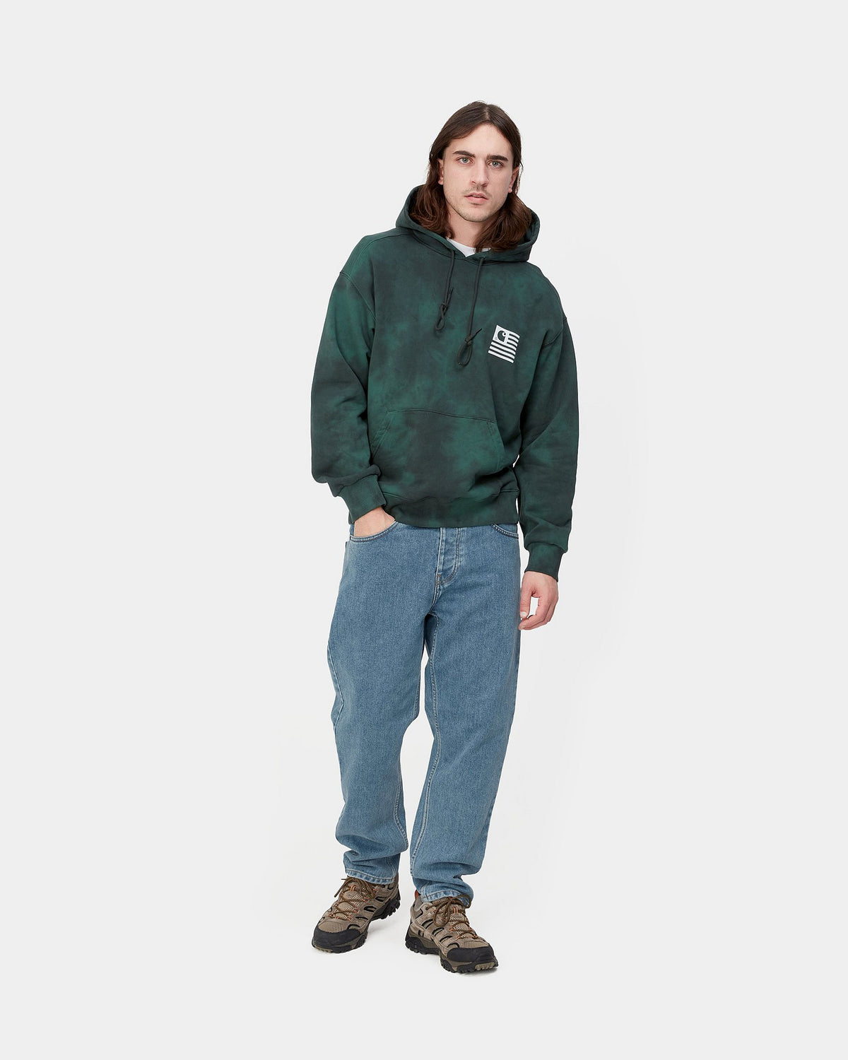 Carhartt WIP Newel Pant Relaxed Tapered Mens Jeans - Blue Stone Bleached | Carhartt WIP Jeans | JEANSTORE