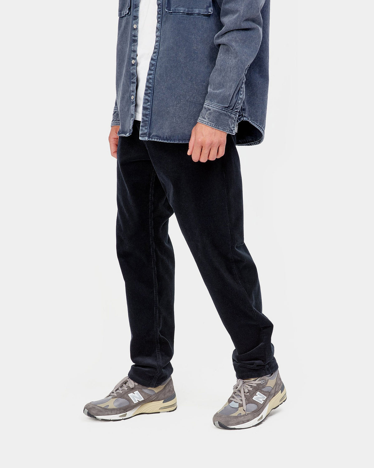 Carhartt WIP Newel Pant Relaxed Tapered Mens Cords - Dark Navy Rinsed | Carhartt WIP Cords | JEANSTORE
