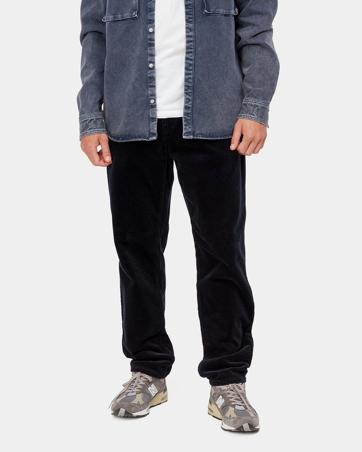 Carhartt WIP Newel Pant Relaxed Tapered Mens Cords Dark Navy Rinsed