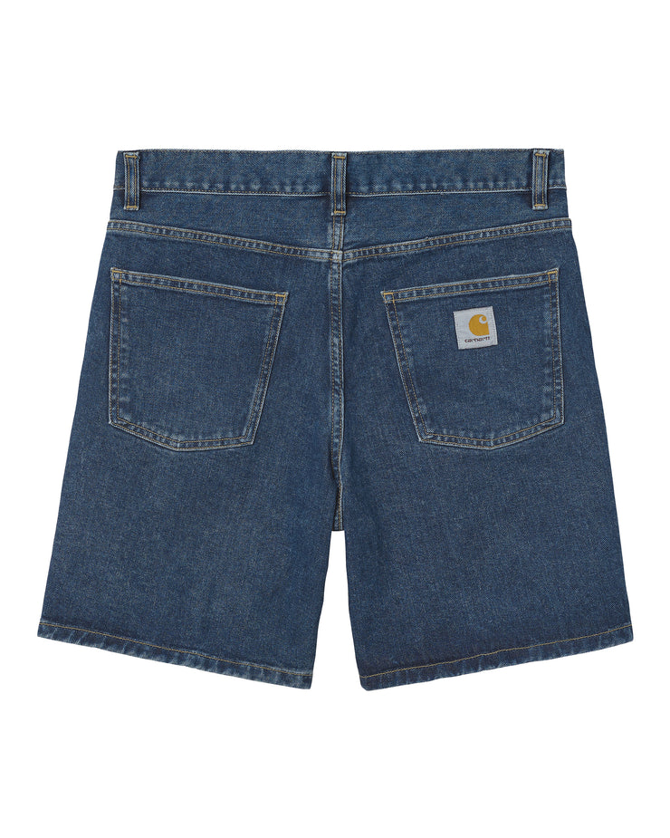 Carhartt WIP Newel Denim Shorts - Blue Stone Washed | Carhartt WIP Shorts | JEANSTORE