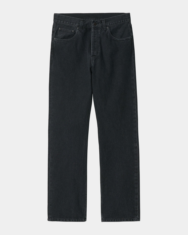 Carhartt WIP Nolan Pant Relaxed Straight Mens Jeans - Black Stone Wash