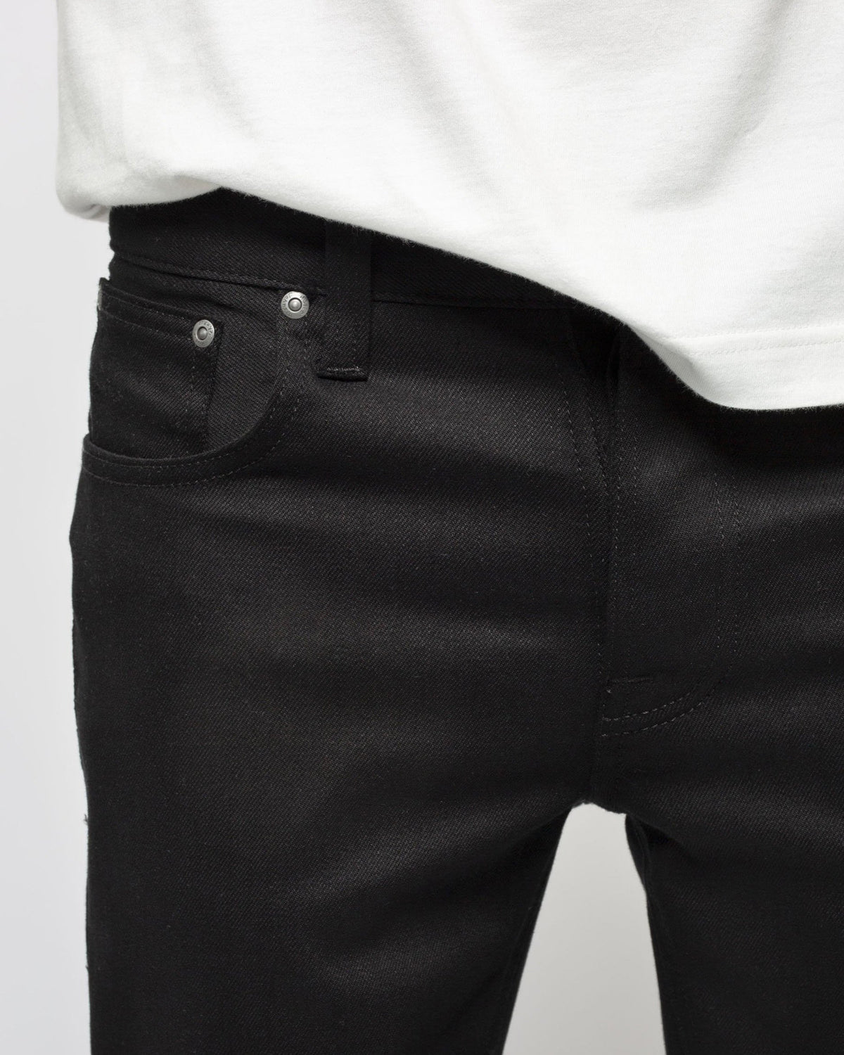 Nudie Grim Tim Slim Straight Mens Jeans - Dry Everblack | Nudie Jeans Jeans | JEANSTORE