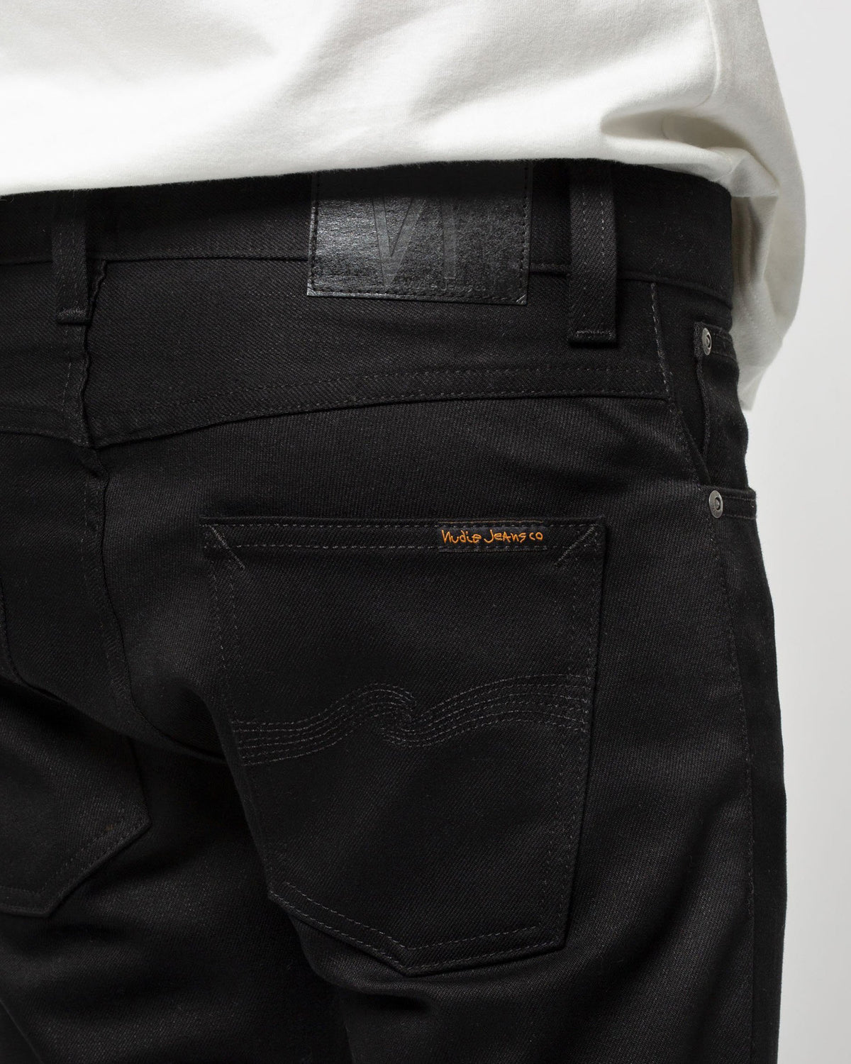 Nudie Grim Tim Slim Straight Mens Jeans - Dry Everblack | Nudie Jeans Jeans | JEANSTORE
