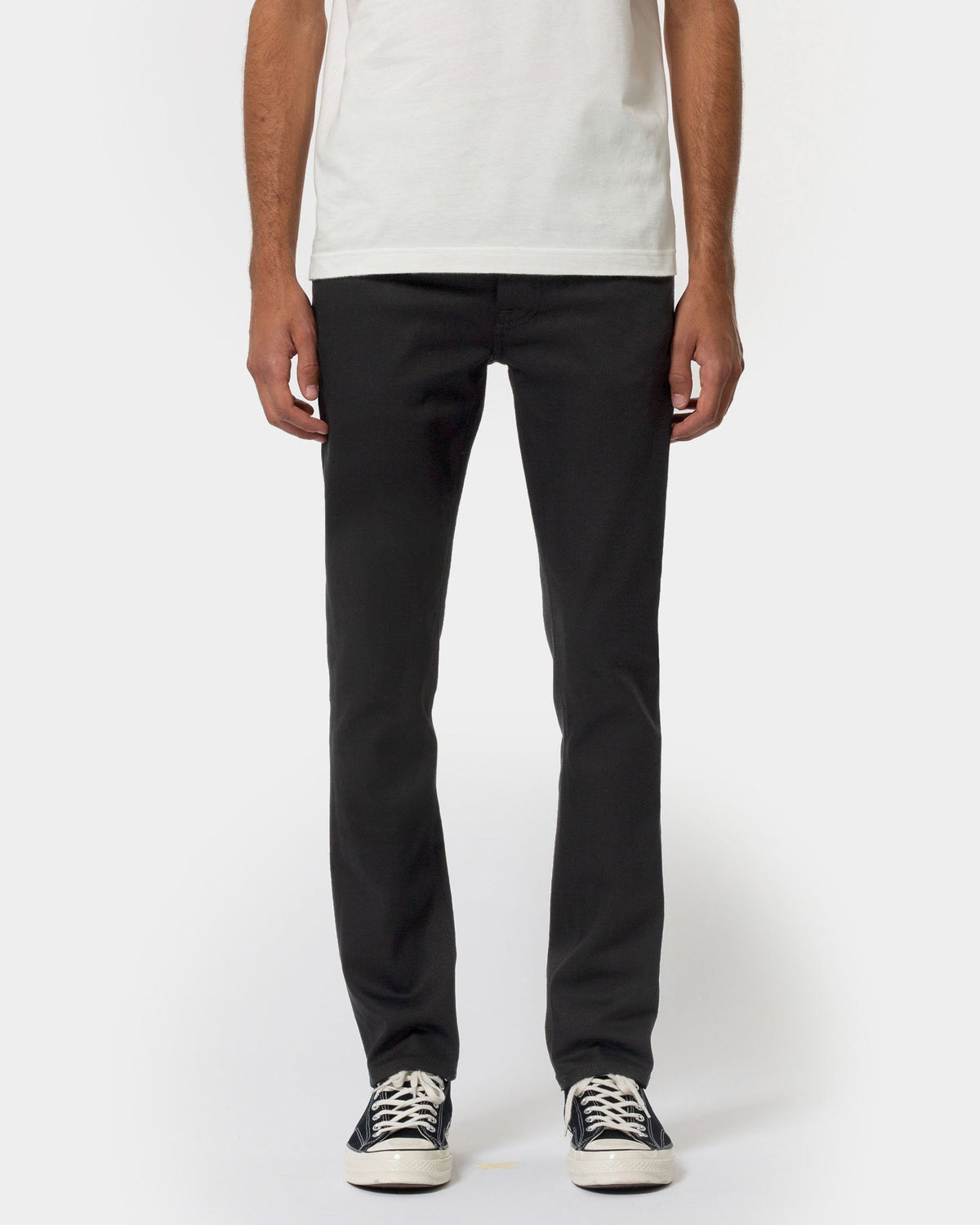 Nudie Grim Tim Slim Straight Mens Jeans - Dry Everblack | Nudie Jeans Jeans | JEANSTORE