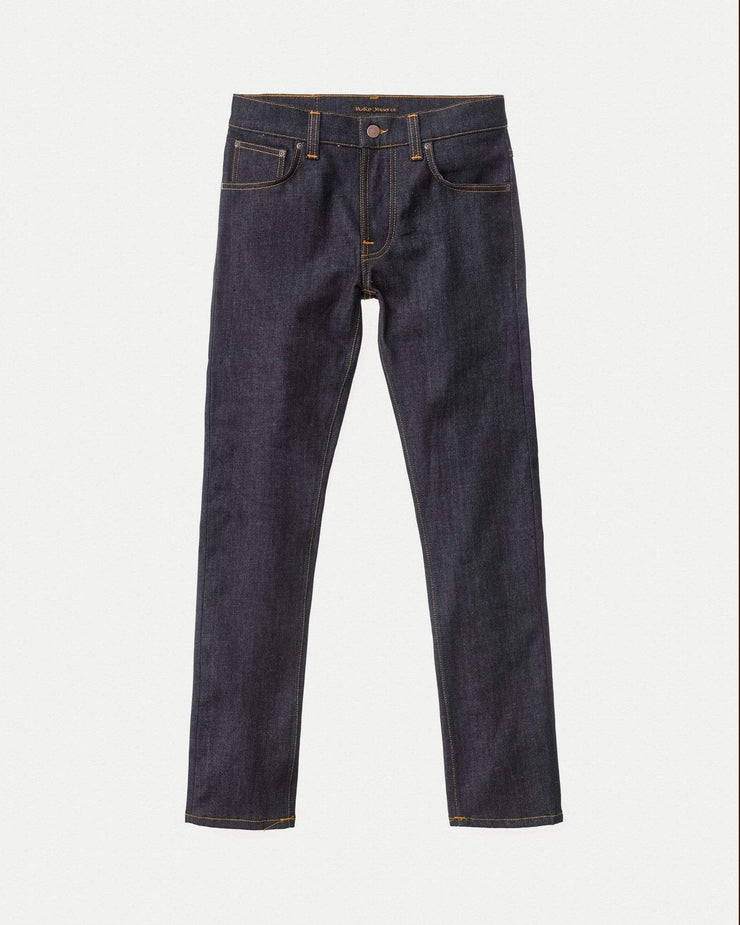 Nudie Grim Tim Slim Straight Mens Jeans - Dry True Navy – JEANSTORE