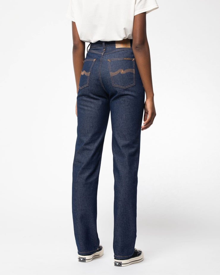 Smitsom På kanten auditorium Nudie Lofty Lo Relaxed Straight Womens Jeans - Dry Blues