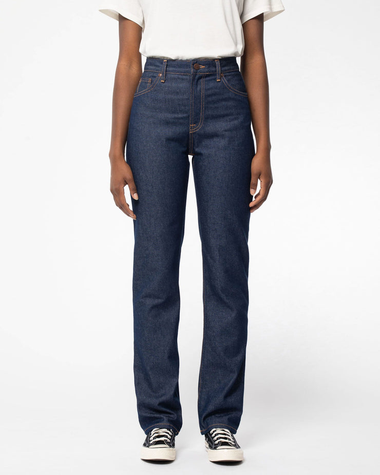 Smitsom På kanten auditorium Nudie Lofty Lo Relaxed Straight Womens Jeans - Dry Blues