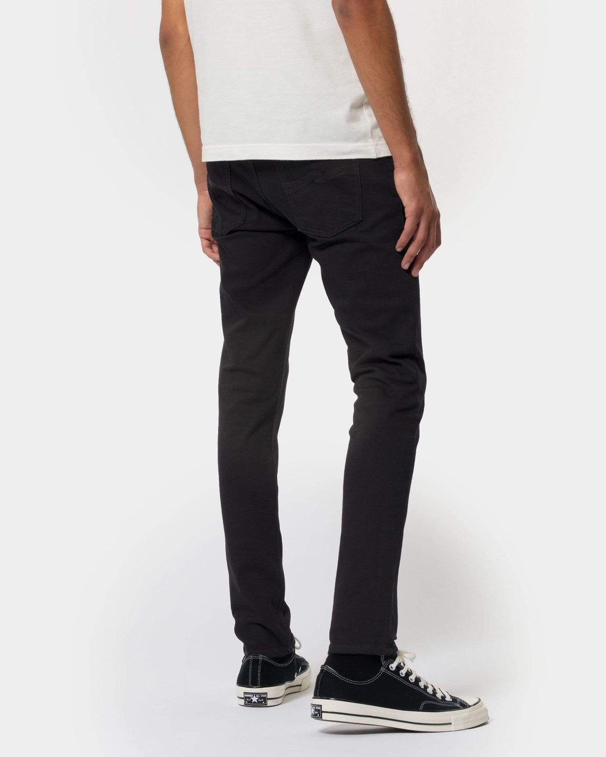 Nudie Skinny Lin Skinny Fit Mens Jeans - Black Black | Nudie Jeans Jeans | JEANSTORE