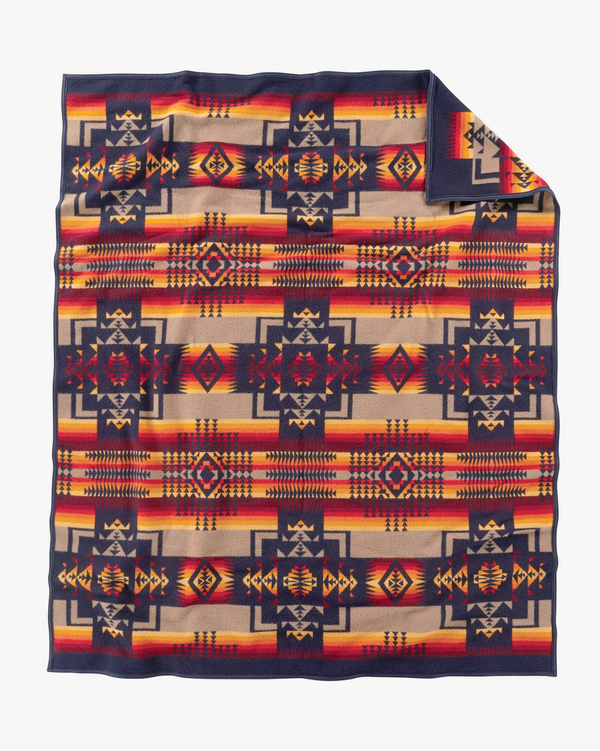 pendleton chief joseph jacquard robe blanket indigo