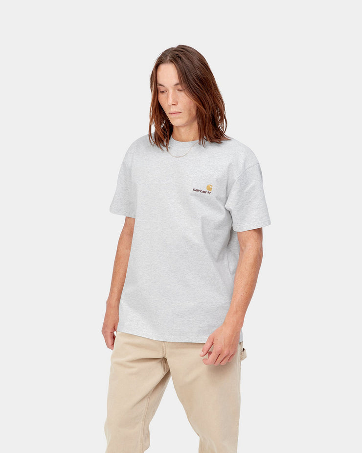 Carhartt WIP American Script Tee - Ash Heather | Carhartt WIP T Shirts | JEANSTORE