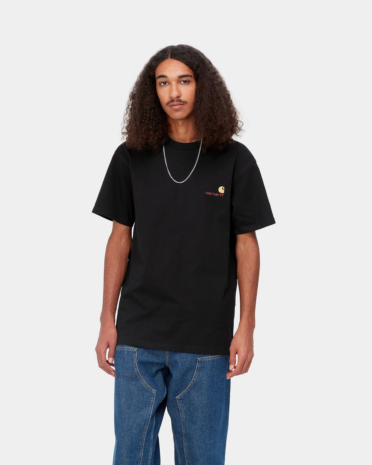 Carhartt WIP American Script Tee - Black | Carhartt WIP T Shirts | JEANSTORE