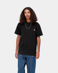 Carhartt WIP American Script Tee - Black | Carhartt WIP T Shirts | JEANSTORE