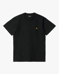 Carhartt WIP S/S Chase Tee - Black / Gold | Carhartt WIP T Shirts | JEANSTORE