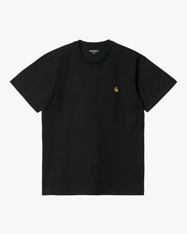 Carhartt WIP S/S Chase Tee - Black / Gold | Carhartt WIP T Shirts | JEANSTORE